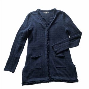 CAbi Duchess Blue Knit Long Cardigan